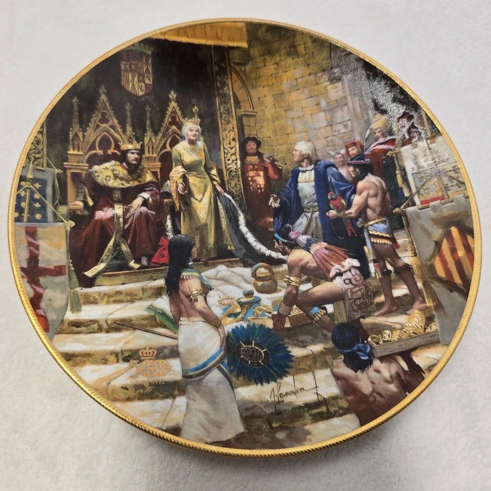 W.S. George Columbus Discovers America 500th Anniversary Plates Set of 4 1992